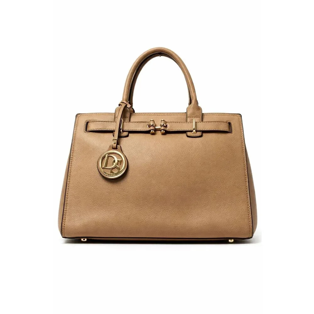 Dasein Tan Structured Satchel Handbag | Business Casual Work Purse